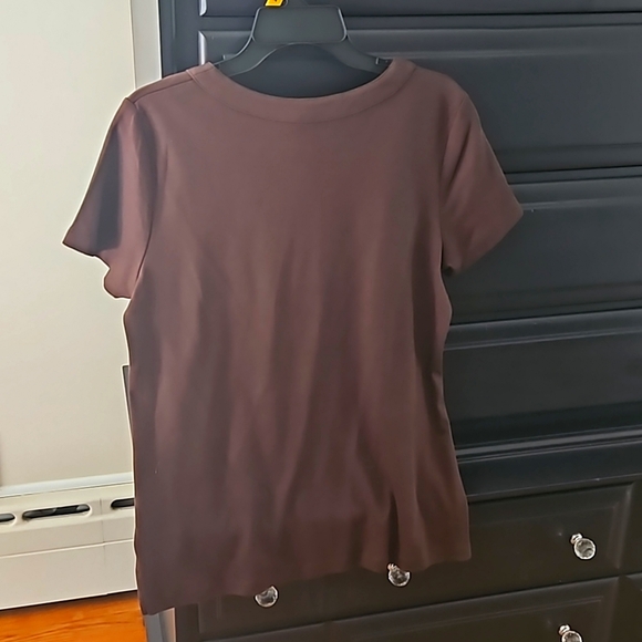 Chocolate square neck 100% Cotton T by Kim Rogers - Picture 5 of 5